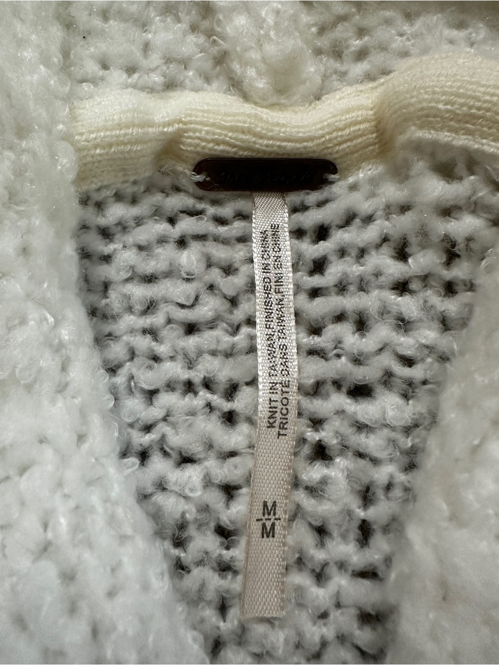 #169 Free People white Cowl Turtleneck Sweater - Picture 12 of 16